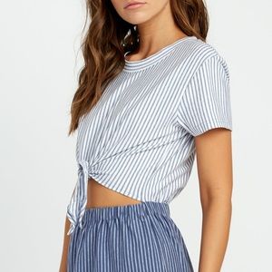 R V C A Striped Knot Dress